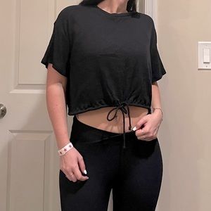 Cute black crop top